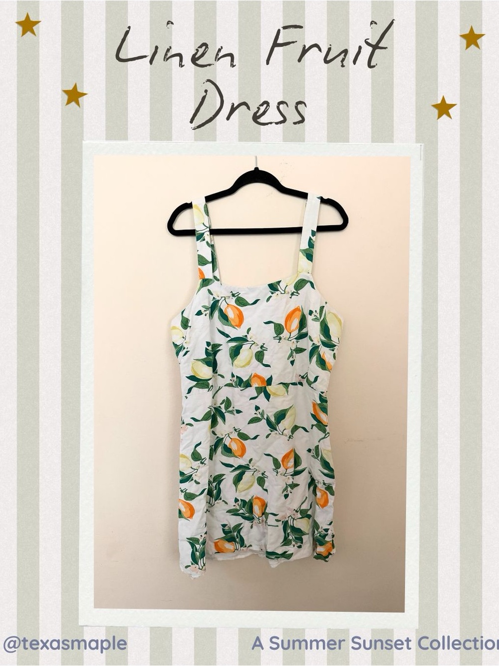 Ann Taylor Linen Fruit Print Sundress